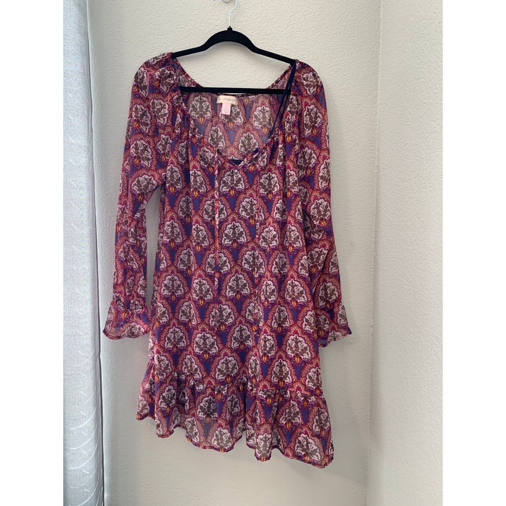 Band Of Gypsies Purple Multi Printed Dress
